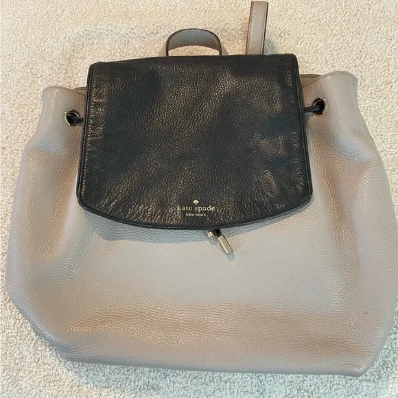 kate spade | Bags | Kate Spade Black And Cream Backpack  display picture 1